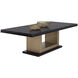 Judson 100 X 46 inch Black / Warm Brass Dining Table